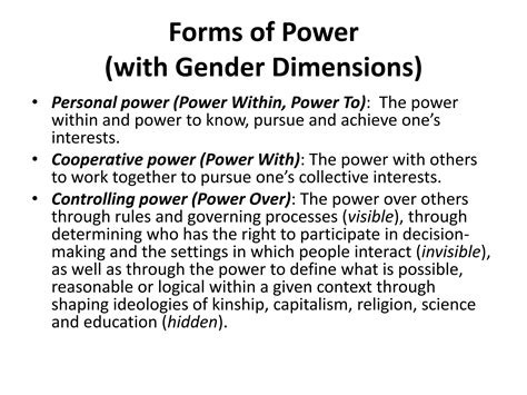 Gender And Power Analysis Ppt