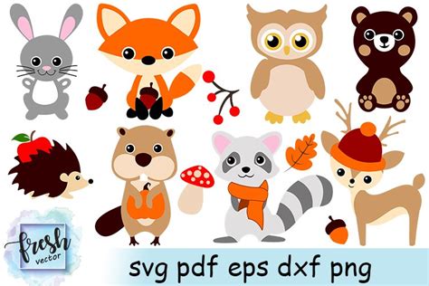 Fall Animals Clipart - Uzugara