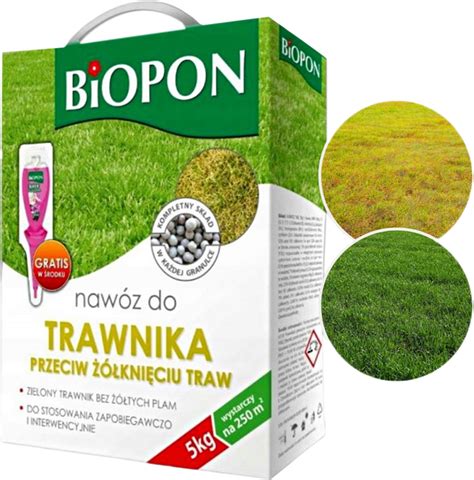 Удобрение гранулированное BIOPON для газонов против пожелтения 5 кг ...