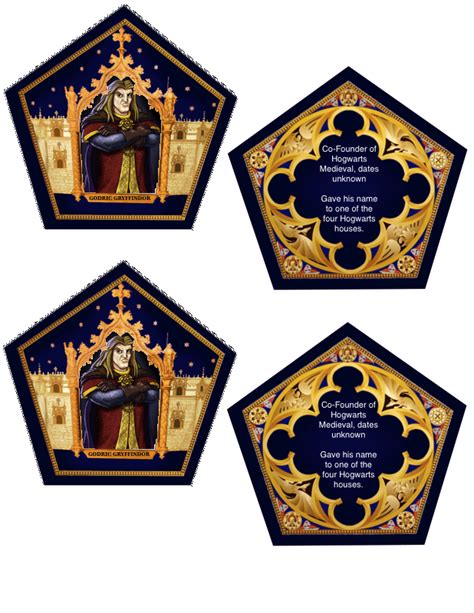 Printable Chocolate Frog Cards