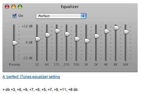itunes equalizer   itunes equalizer settings