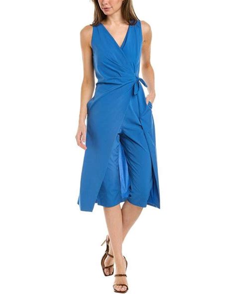 Kay Unger Annie Walk Thru Jumpsuit In Blue Lyst