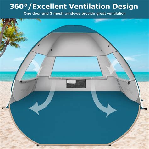 Snapklik.com : COMMOUDS Large Pop Up Beach Tent For 3-4 Person, UPF 50