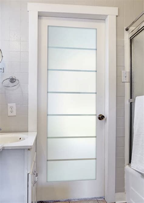 Frosted Glass Interior Door White