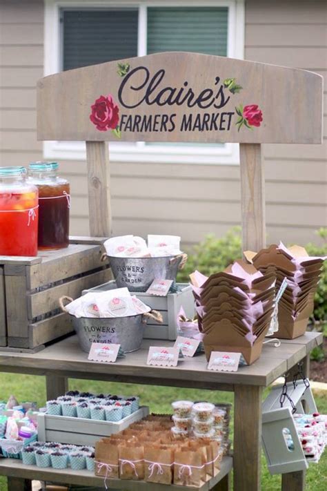 Kara S Party Ideas Shabby Chic Farmer S Market Birthday Party Kara S