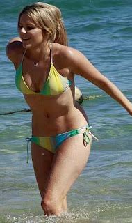 Girls Getaway Ali Fedotowsky Slipped Into A Green Blue And Yellow String Bikini While On
