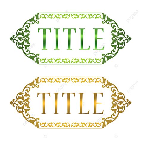 title frame vector png images title frame vector framegold frame