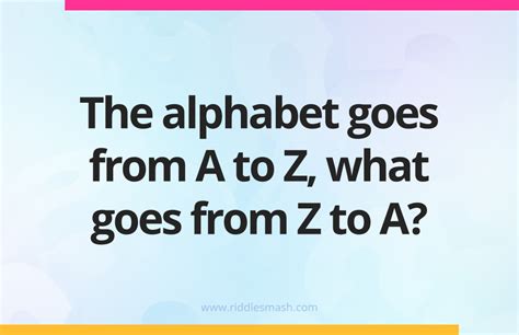 alphabet            riddlesmash
