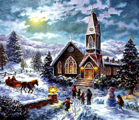 Parents Pray The Art Of Christmas Nicky Boehme Christmas Scenes