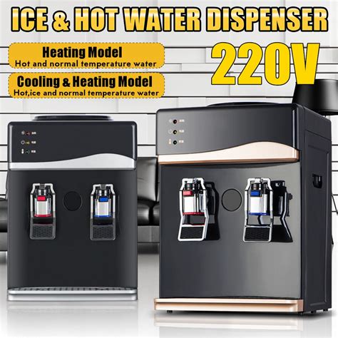 V W Electric Water Dispenser Desktop Cold Hot Ice Water Cooler Heater Drinking Fountain