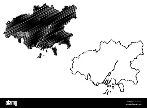 Hiroshima City State Of Japan Island Country Chugoku Region Map