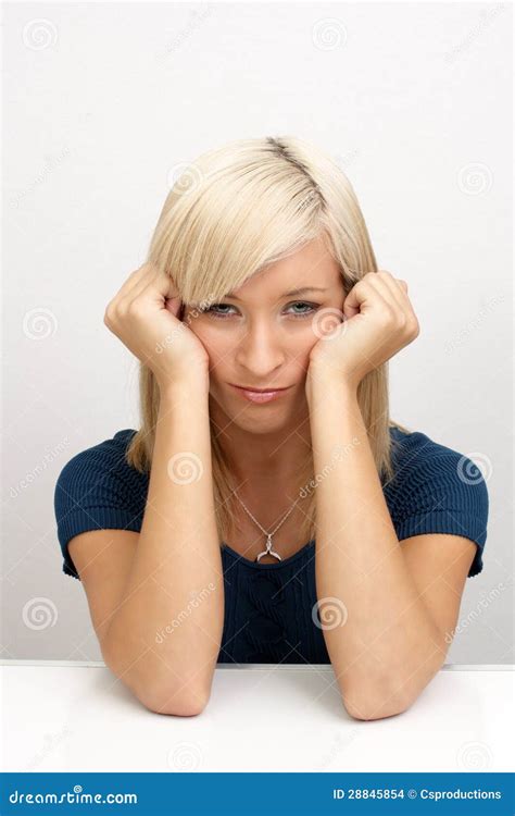 Beautiful Bored Blonde Stock Photo Image Of Blonde Cosmetics