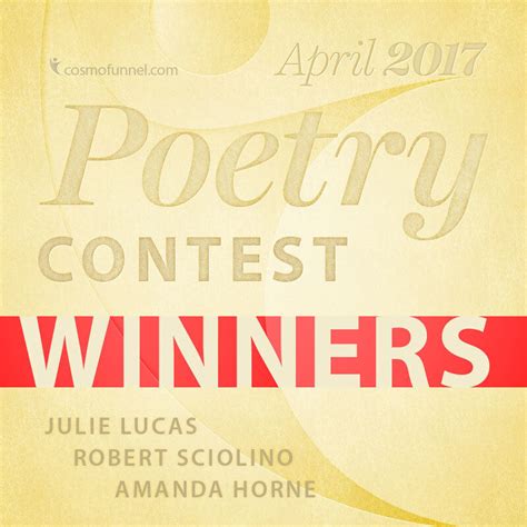 April 2017 Poetry Contest Winners