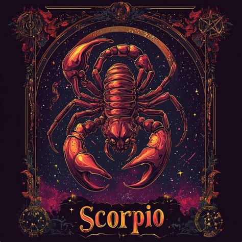 Scorpio Zodiac Illustration Premium Ai Generated Image