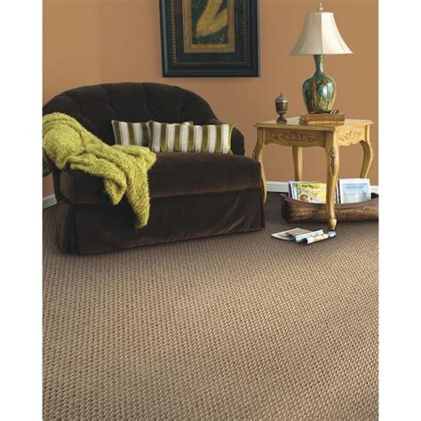 Mohawk Mohawk Durable Style Rich Brown Berber/Loop Carpet Sample ...