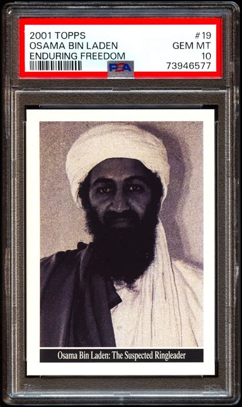 2001 Topps Enduring Freedom 19 Osama Bin Laden Rookie Card PSA 10 EBay