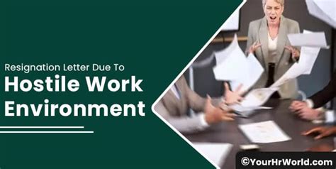Resignation Letter Template Hostile Work Environment