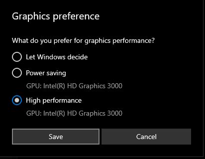 graphics settings doesnt show  dedicated gpu microsoft qa