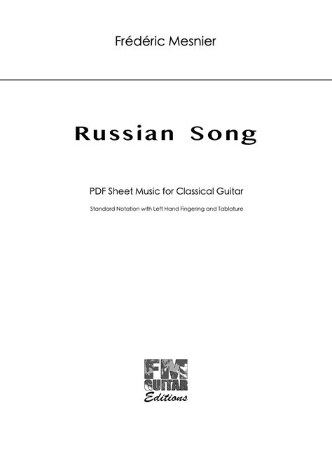 A Russian Song Book Dover Song Collections 6