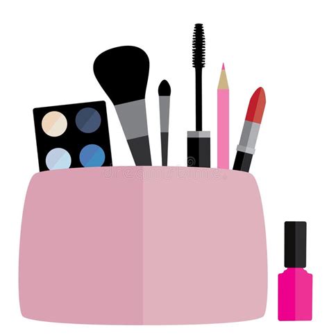 Vector Make Up Bag Stock Vector Illustration Of Female 78167979