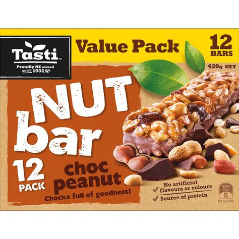 Tasti Nut Bar Choc Peanut 420g Woolworths