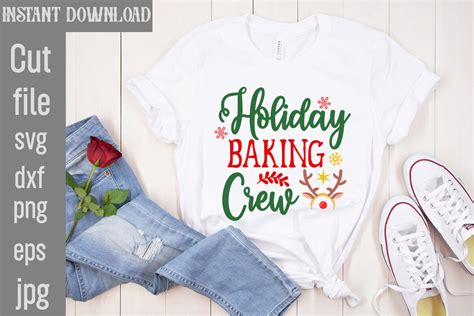 Holiday Baking Crew Svg Cut File Christmas Svg Design Christmas Tree