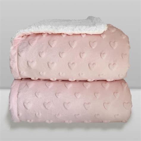 Cobertor Microfibra Plush Duplaface Sherpa Cora Es Rosa Beb