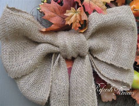 renew easy burlap bow tutorial burlap bow tutorial burlap bows