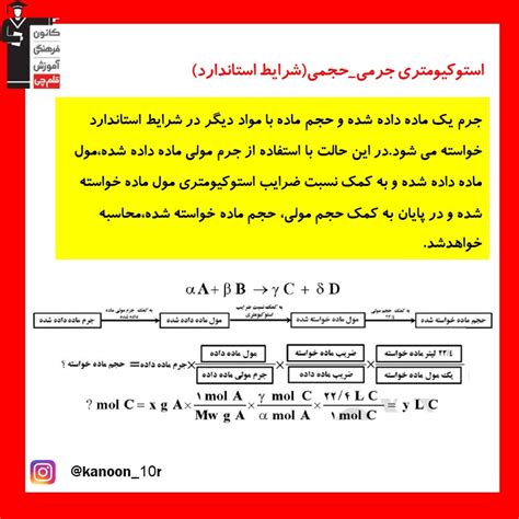 خلاصه نکات استوکیومتریقسمت سوم شیمی دهم