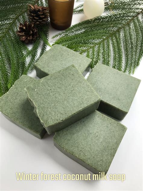 Winter forest coconut milk soap : r/Soap