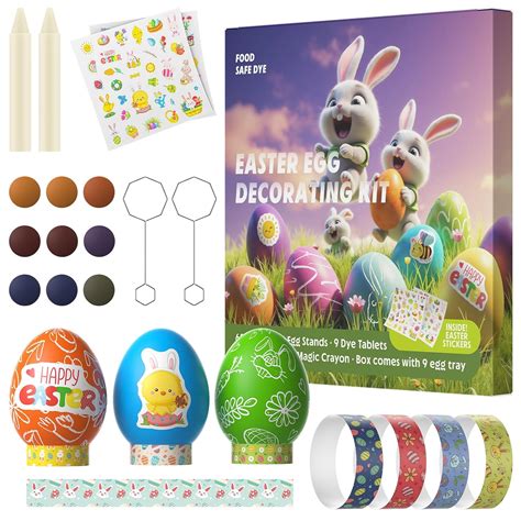 amazoncom easter egg decorating kit  food coloring dye tablets
