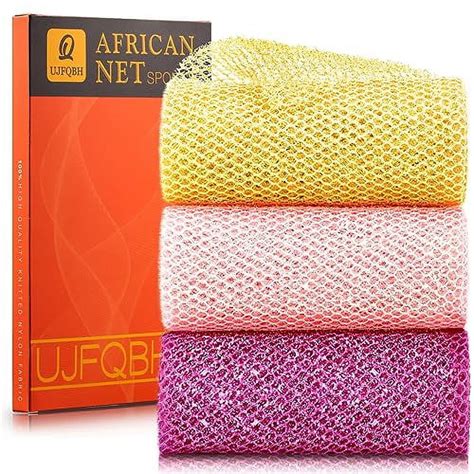 3 Piece Bright Style African Exfoliating Net Exfoliating Shower Set