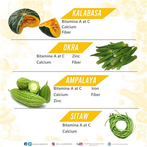 mga halimbawa ng masusustansyang gulay  prutas sa calabarzon