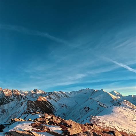 Snowy Mountains Wallpaper 4K, Scenic, Blue Sky, Outdoor