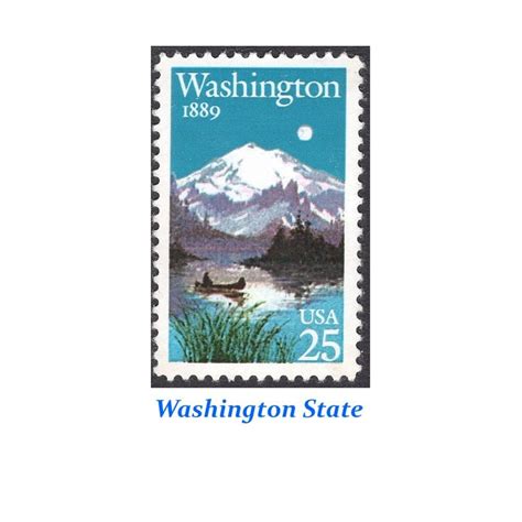 25c Washington Statehood Stamp Vintage Unused Postage Stamp Pack Of 10