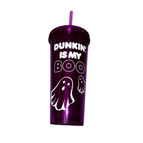 Dunkin Donuts Dining Dunkin Donuts Is My Boo Glow In The Dark Purple Tumbler 24 Oz Halloween