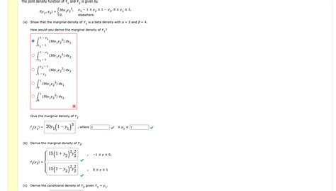 Solved The Joint Density Function Of Y1 And Y2 Is Given By