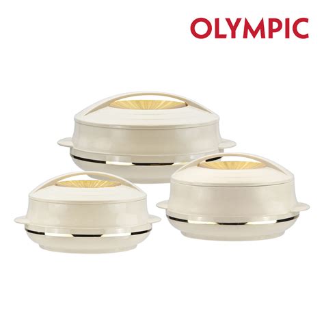 SQ Professional 6887 Olympic Hot Pot Set 3pc Royal Cream Gold 1 2 1 6 2 5L