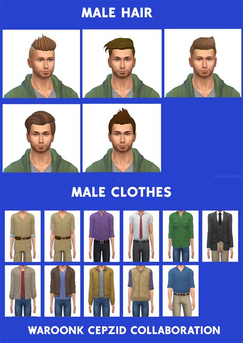 Maxis Match Male cc Pack | SimsWorkshop