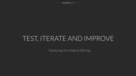 Test Iterate And Improve Optimizing Your Digital Offering Youtube