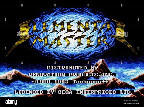 Elemental Master Sega Genesis Mega Drive Editorial Use Only Stock