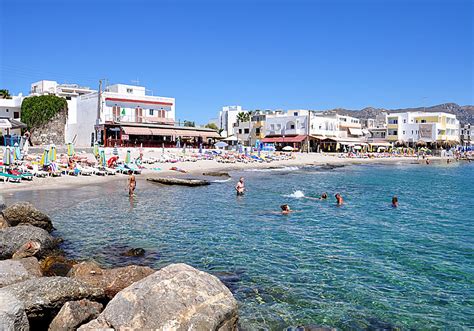 Kardamena beach in Kos. Beaches. Hotels.