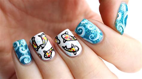 Koi Fish Nail Art Tutorial YouTube