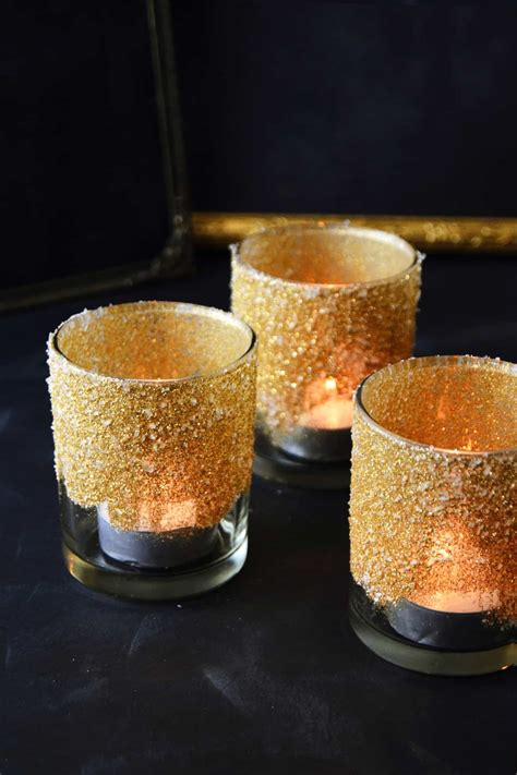 Diy Glitter Candle Holders That Shine At Any Celebration Mod Podge Rocks