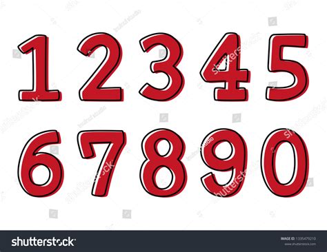 number vector set stock vector royalty   shutterstock