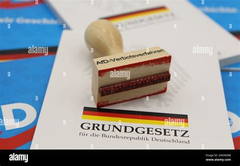 Ein Stempel Mit Dem Aufdruck AfD Verbotsverfahren Liegt Auf Dem