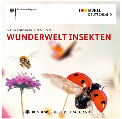 Münze Deutschland 5 Euro Farbdruckmünze 2024 Grünes Heupferd