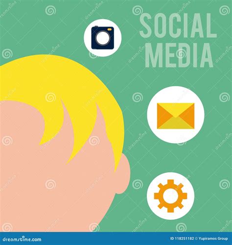 Social media cartoons stock vector. Illustration of social - 118251182