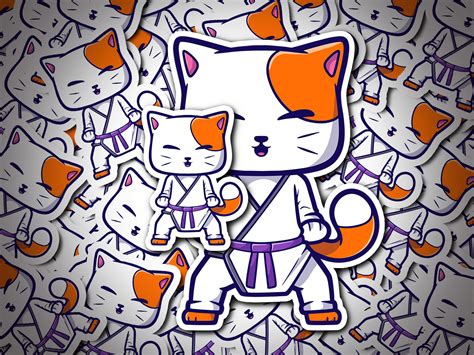 The Cartoon Karate Cat by Joymoon Cartoon Studio on Dribbble