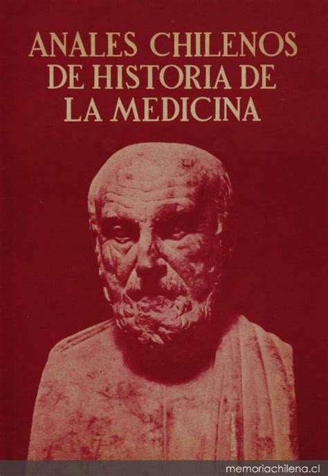 Portada De Anales Chilenos De Historia De La Medicina Número 1 1959 Memoria Chilena